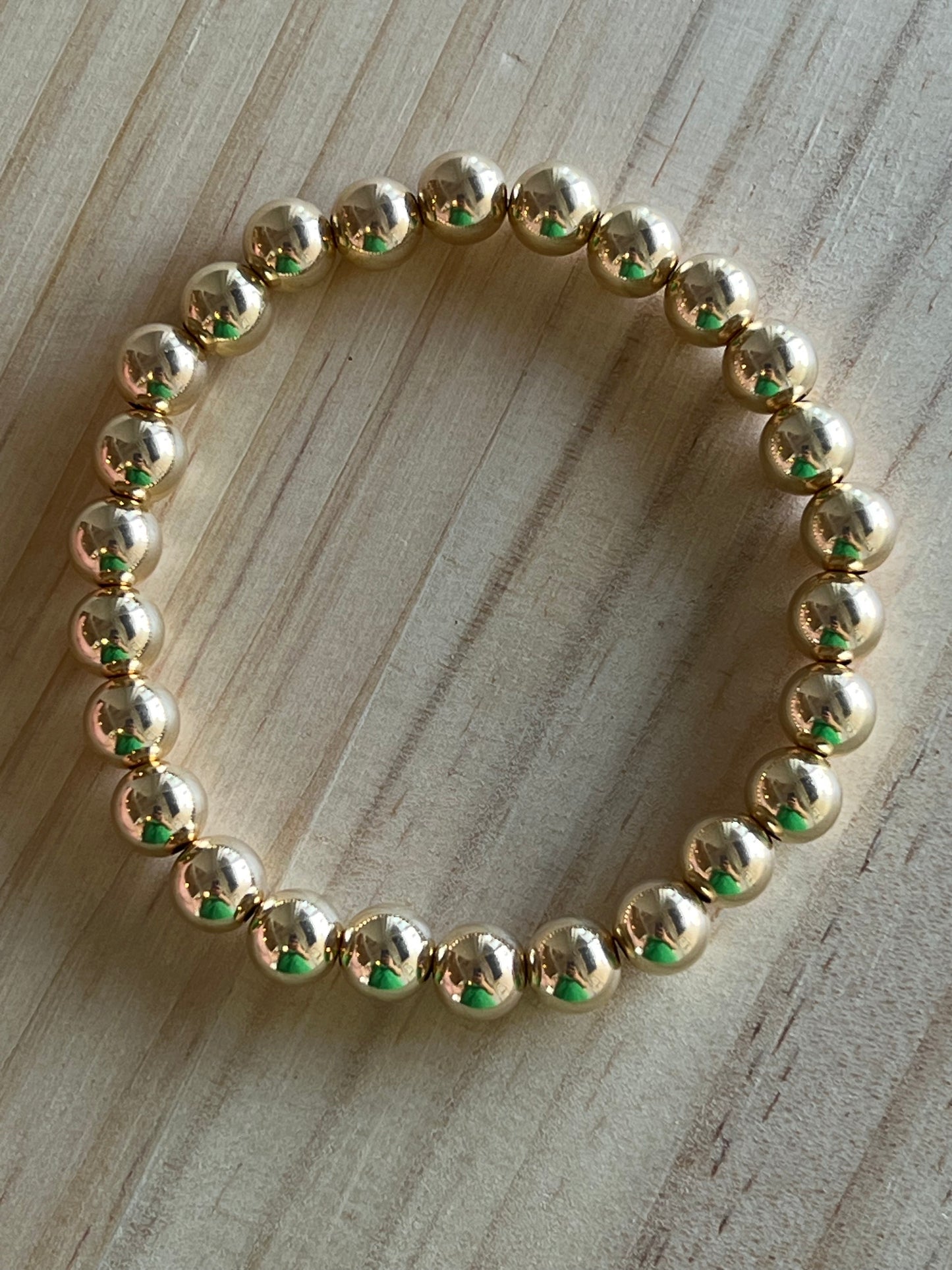 Classic 8mm Gold Filled Beaded Bracelet