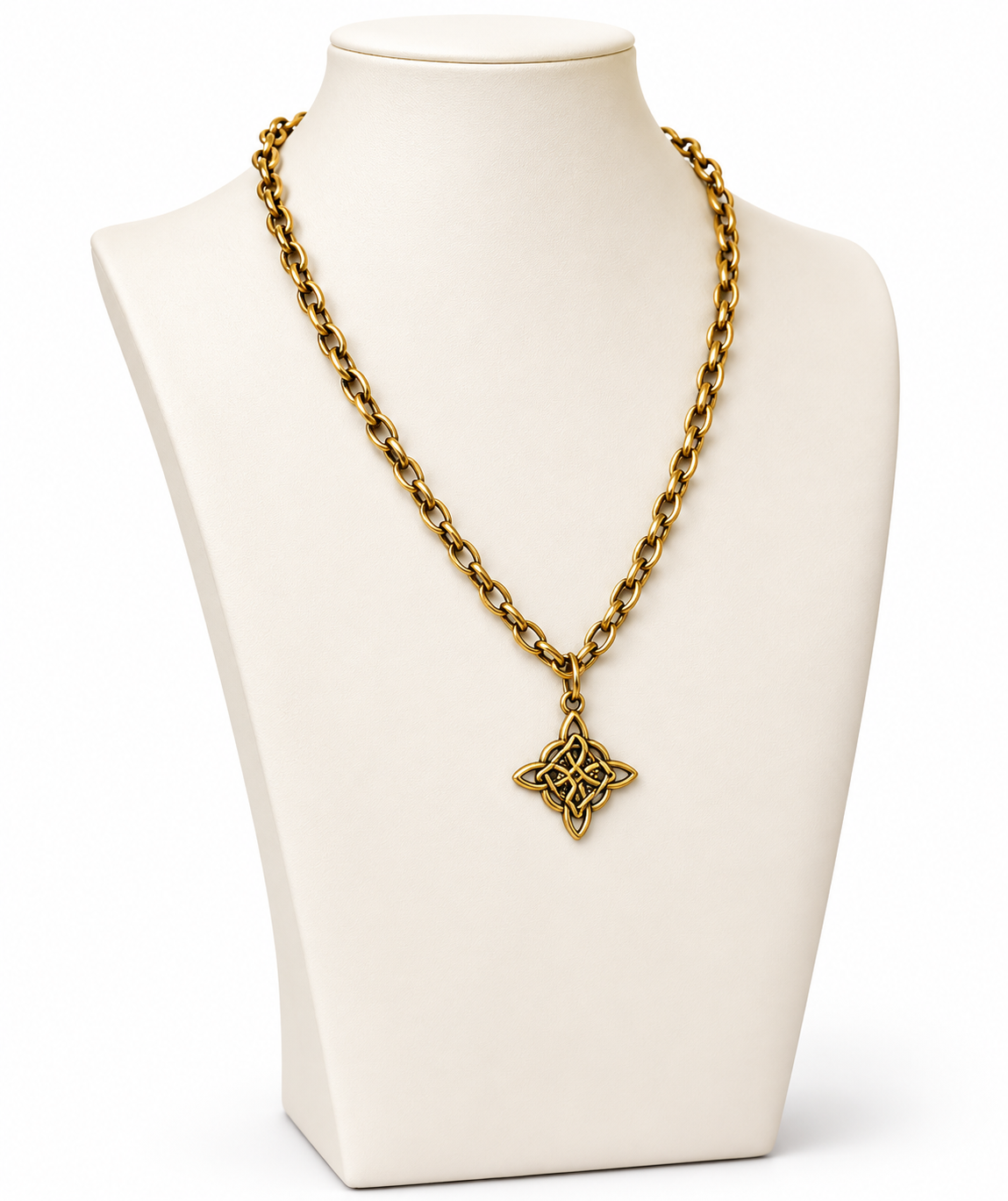 Antique Gold Witch Knot Necklace