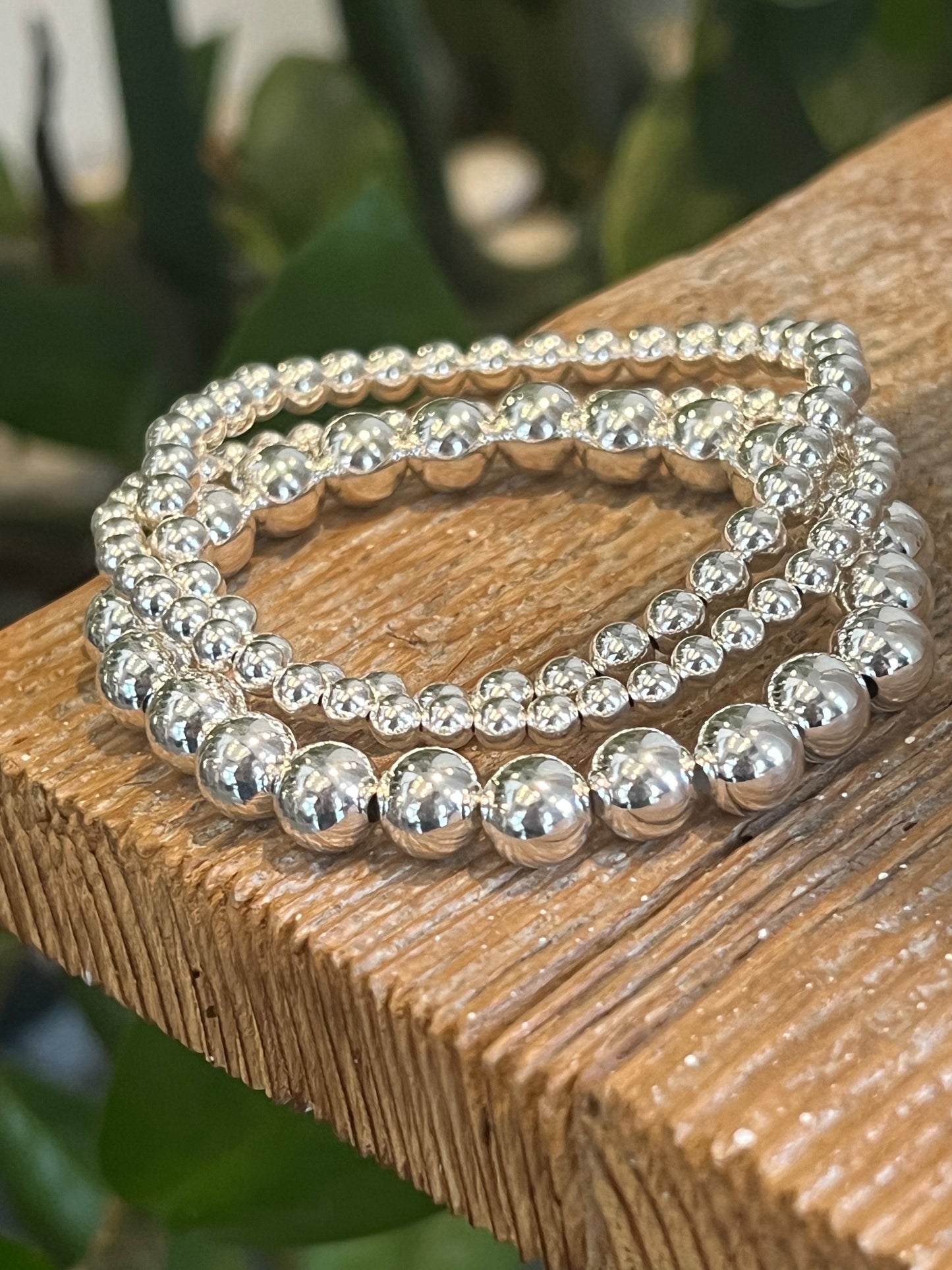 Sterilng Silver 3 Stack (8mm, 5mm, 4mm)