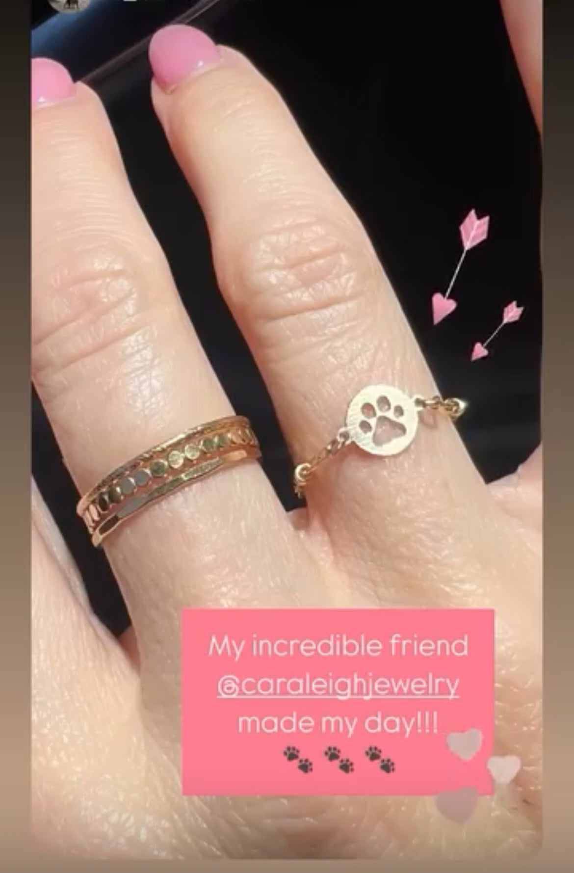 Paw Chain Ring