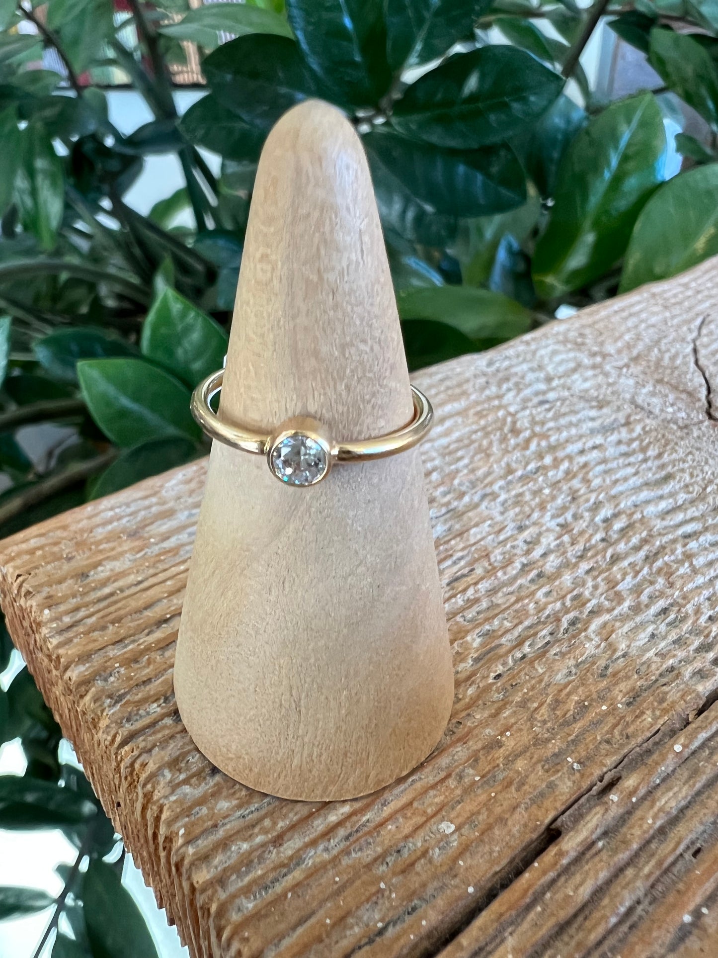 4mm Clear CZ Solitaire Ring