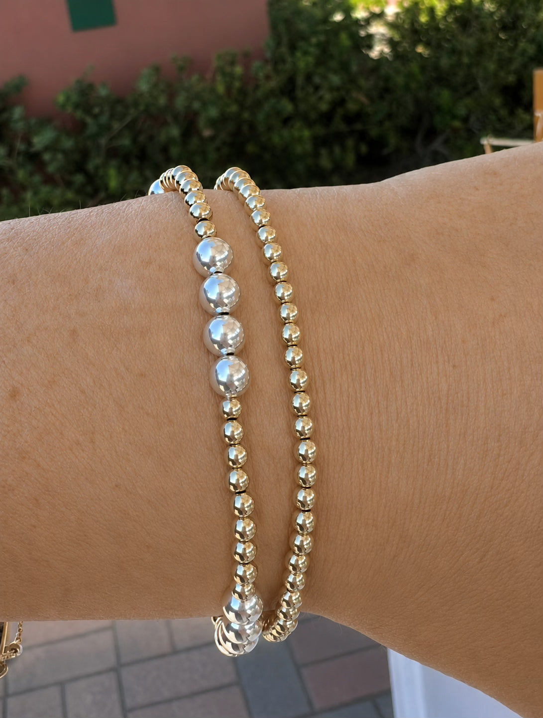 Mixed Metal 5mm Silver/3mm Gold  (4/9/4/9)