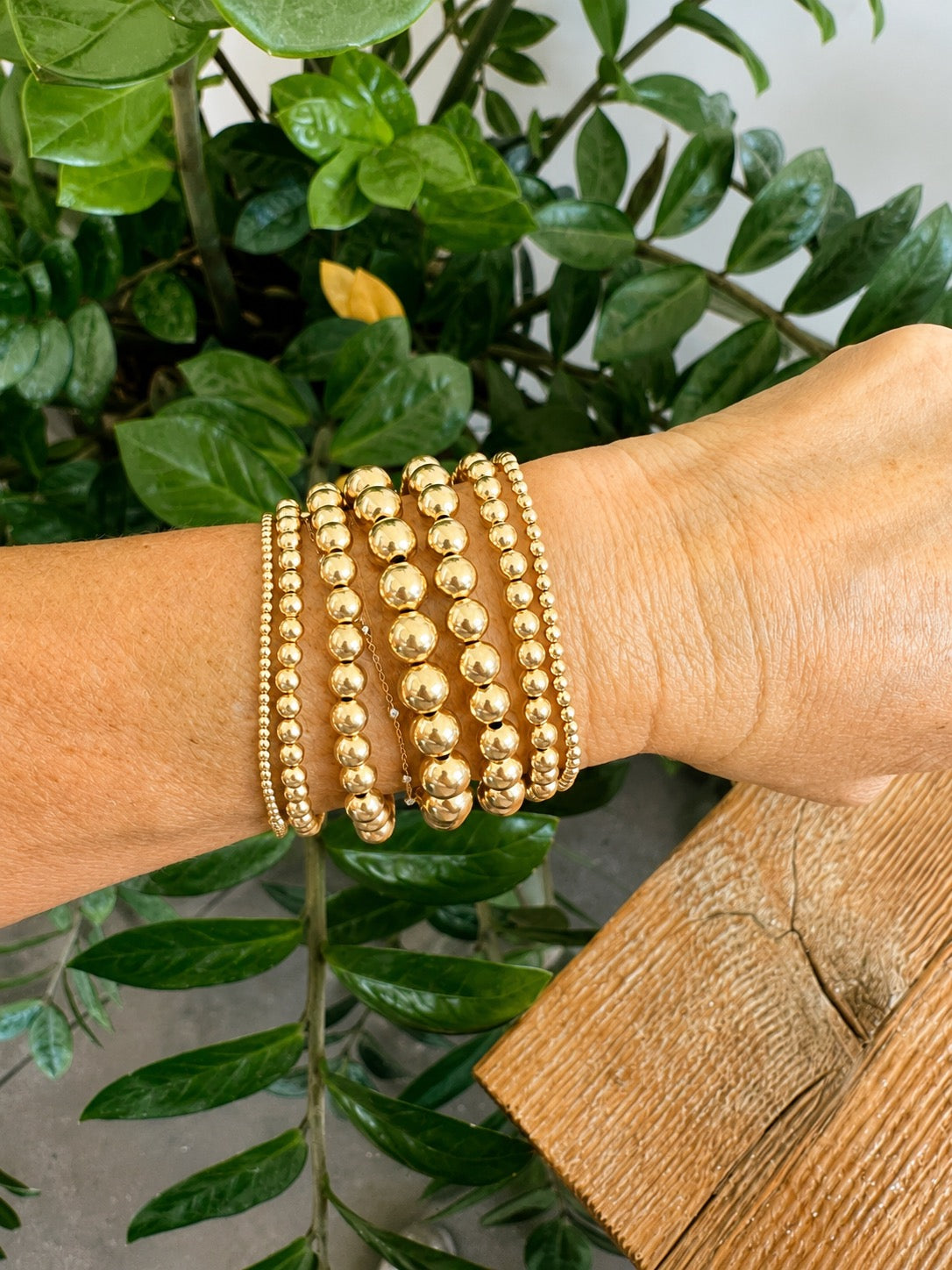 Classic 7mm Gold Filled Beaded Bracelet