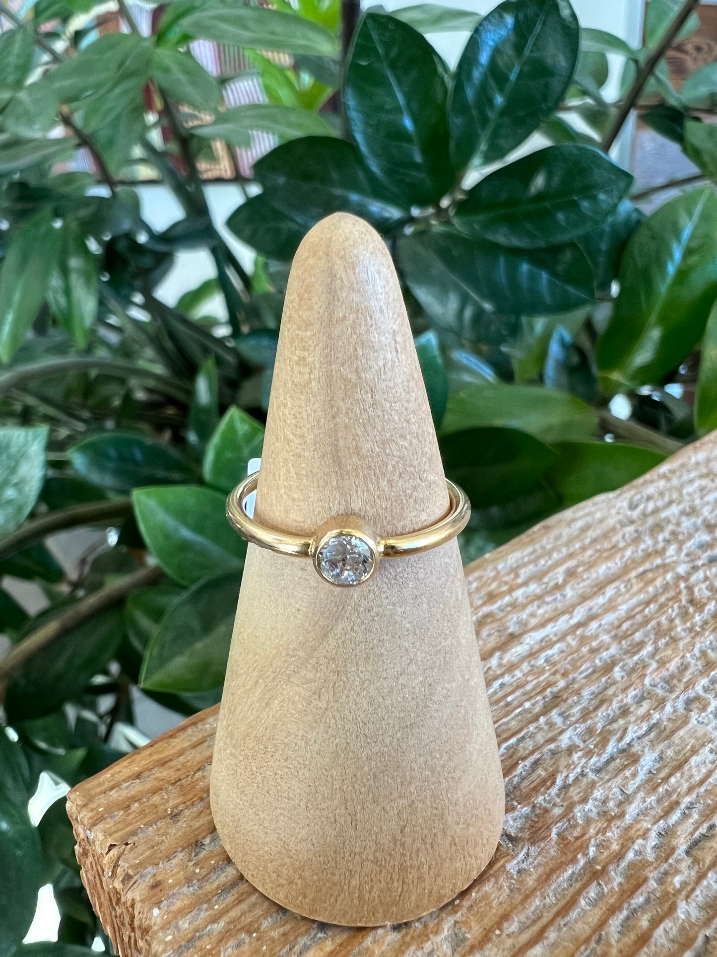 4mm Clear CZ Solitaire Ring