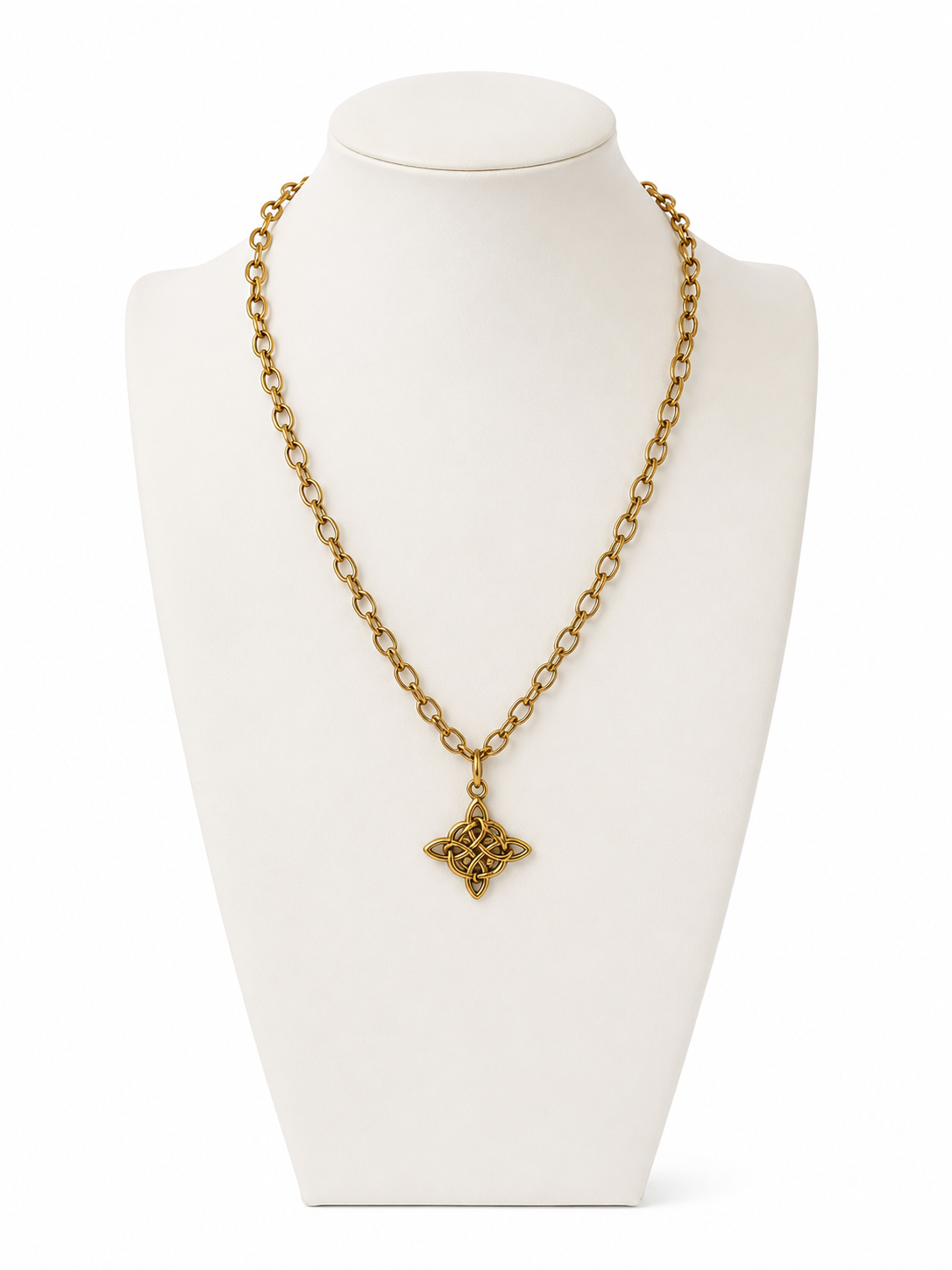 Antique Gold Witch Knot Necklace
