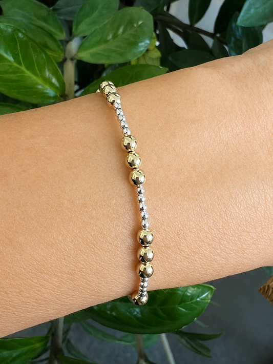 Mixed Metal 4mm Gold / 2mm Silver  (5/3/5/3)