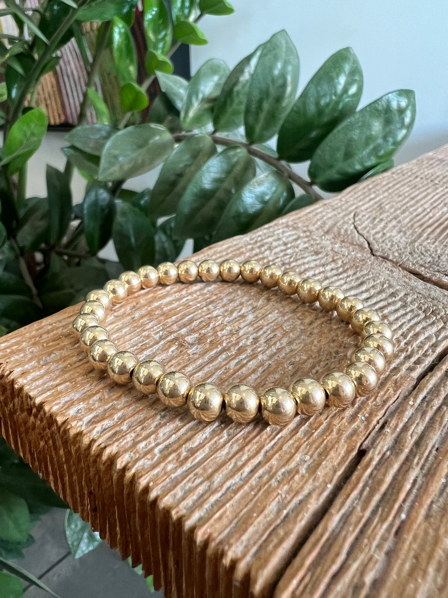 Classic 6mm Gold Filled Beaded Bracelet