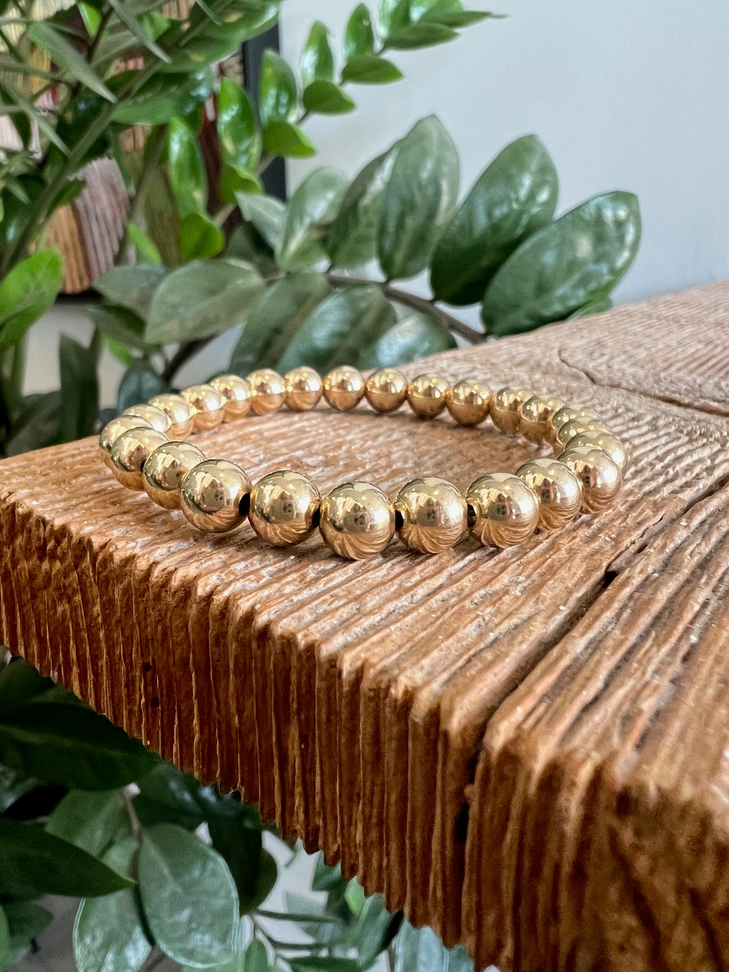 Classic 7mm Gold Filled Beaded Bracelet