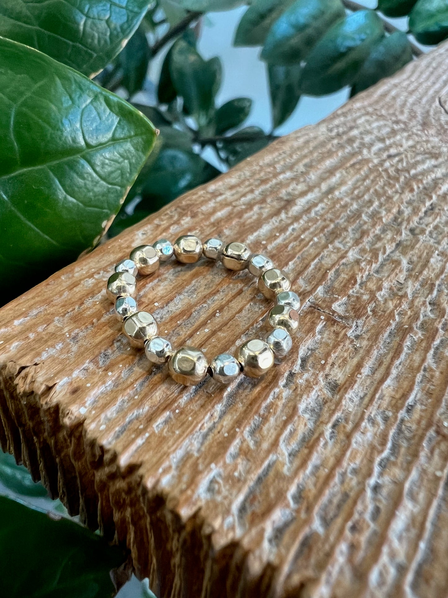 Mixed Metal Faceted Ring