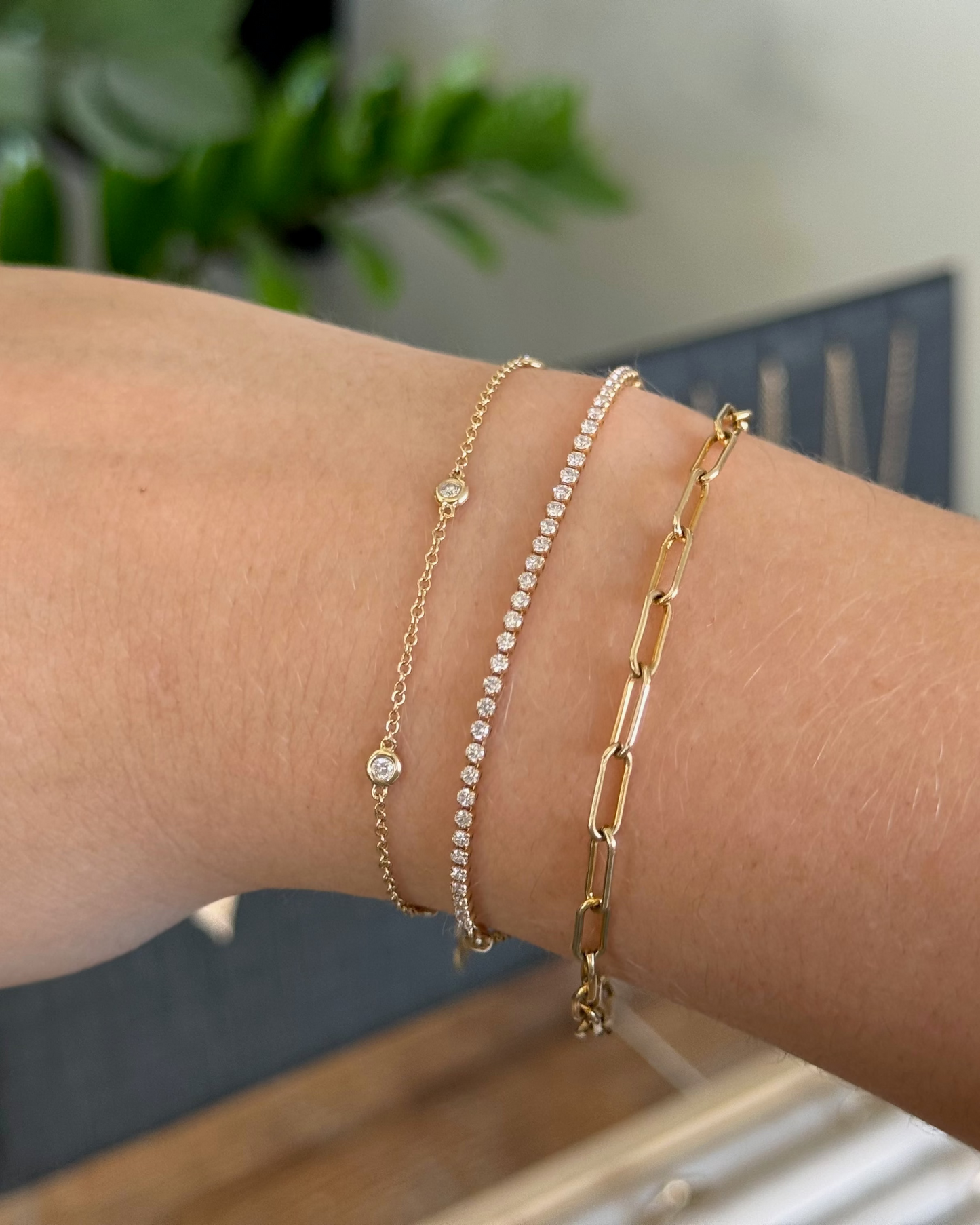 14k Gold Diamond Bracelet - .11ct