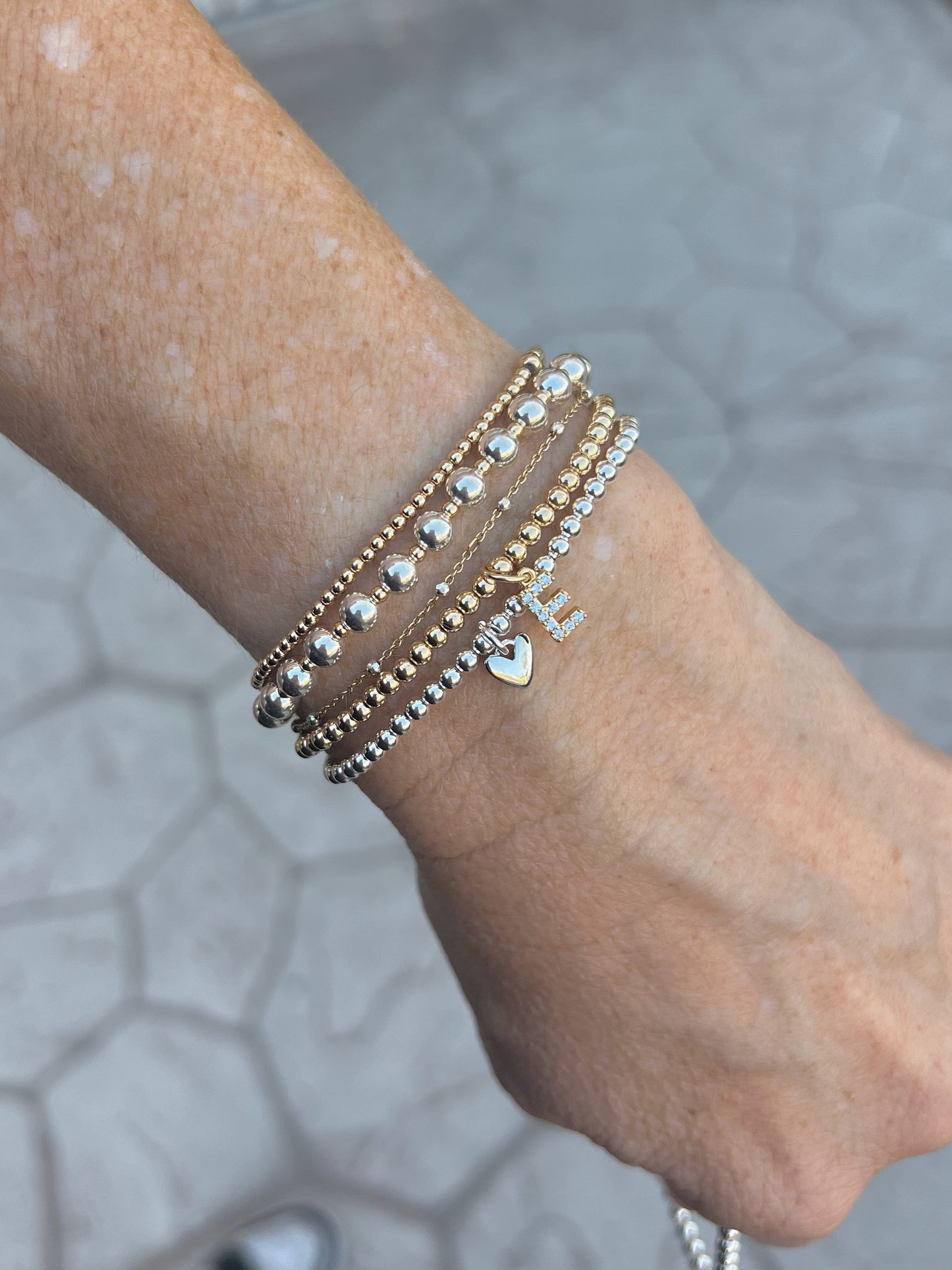 Classic 2mm Gold Filled Beaded Bracelet