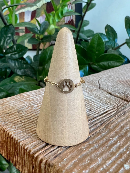 Paw Chain Ring