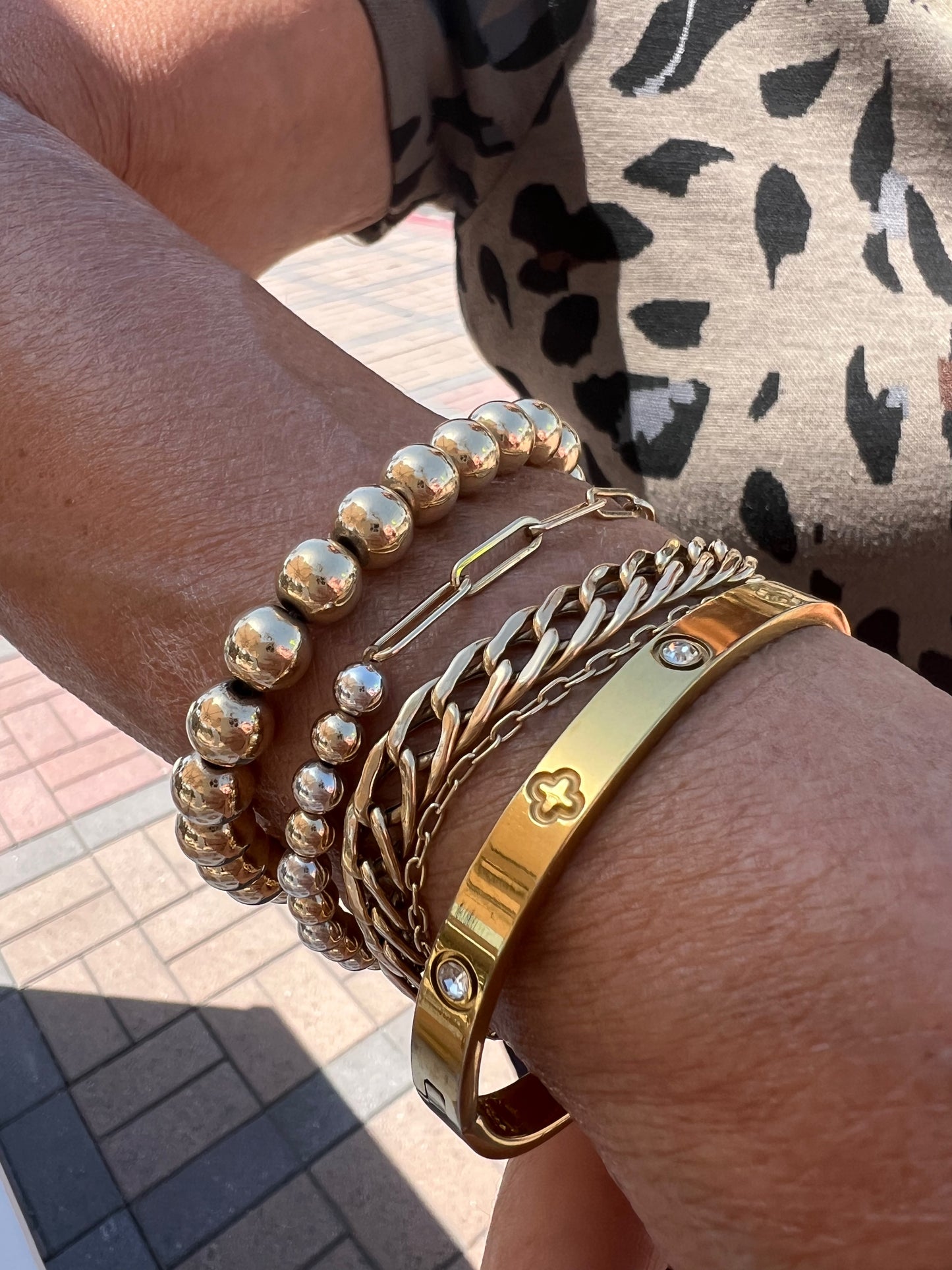 Classic 8mm Gold Filled Beaded Bracelet