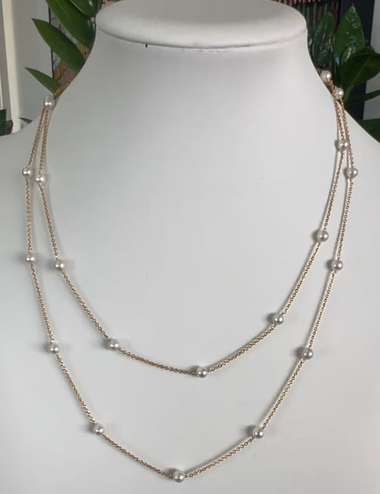 14K Gold Filled Pearl Necklace