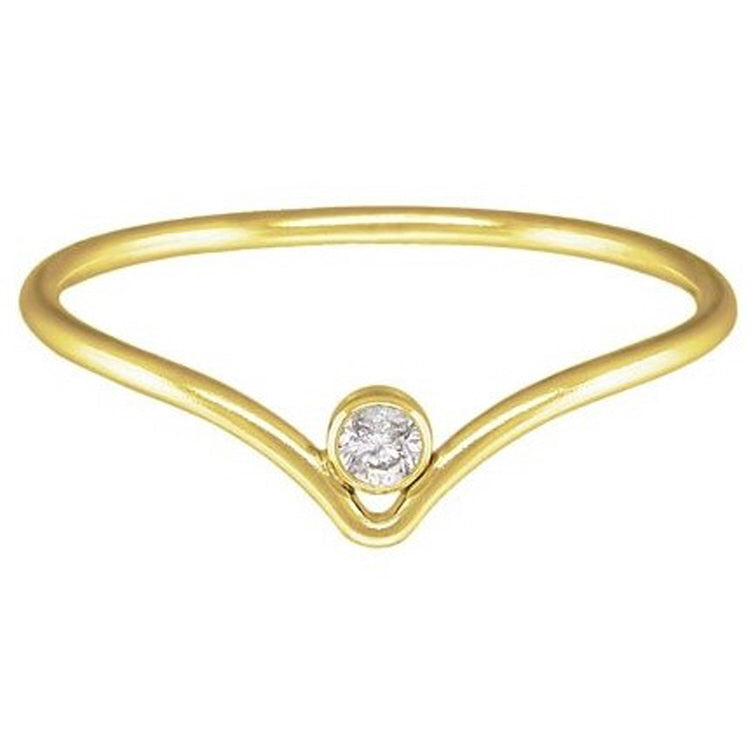 CZ Chevron Ring